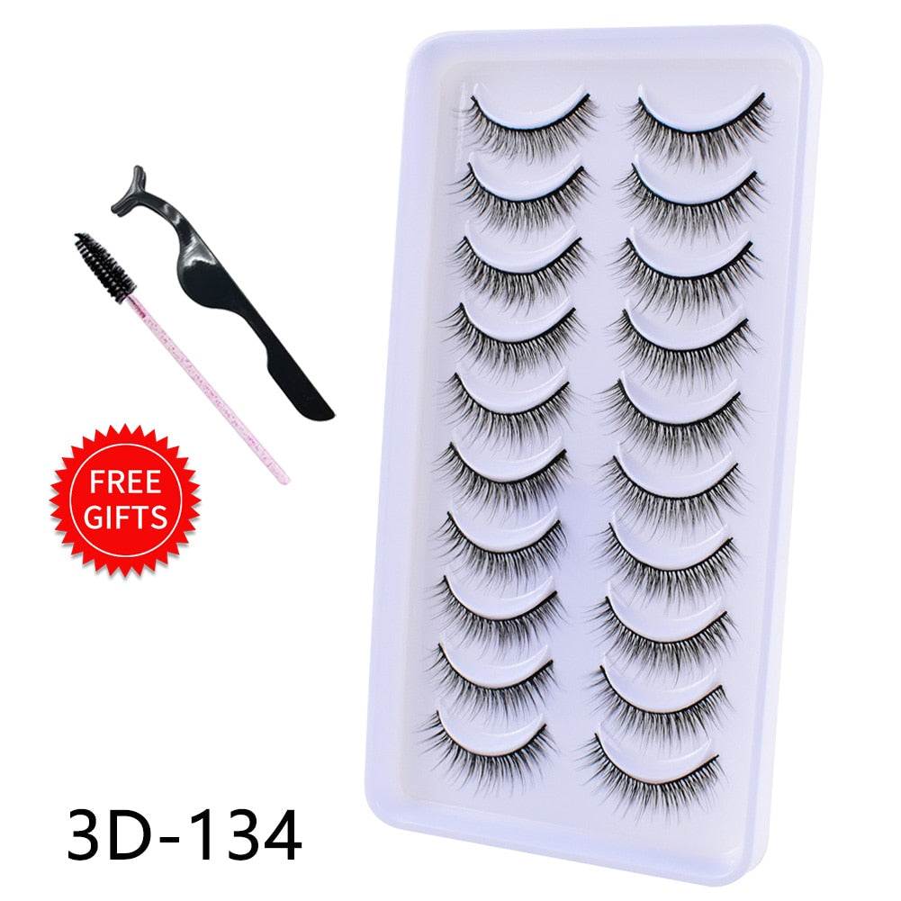 5/10Pairs 3D Mink Lashes Natural Eyelashes