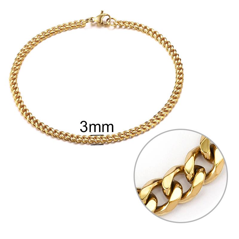 Jiayiqi 3-11 mm Men Chain Bracelet