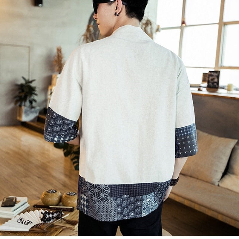 Japanese Men Cardigan Kimono