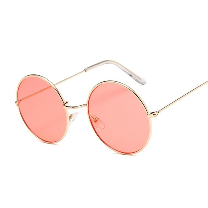 2019 Retro Round Pink Sunglasses Woman