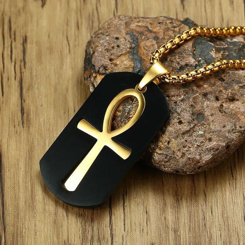 Collier Croix Ankh Amovible Vnox