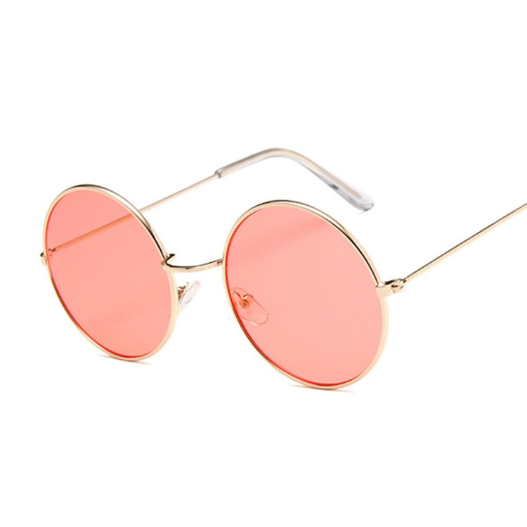 2019 Retro Round Pink Sunglasses Woman