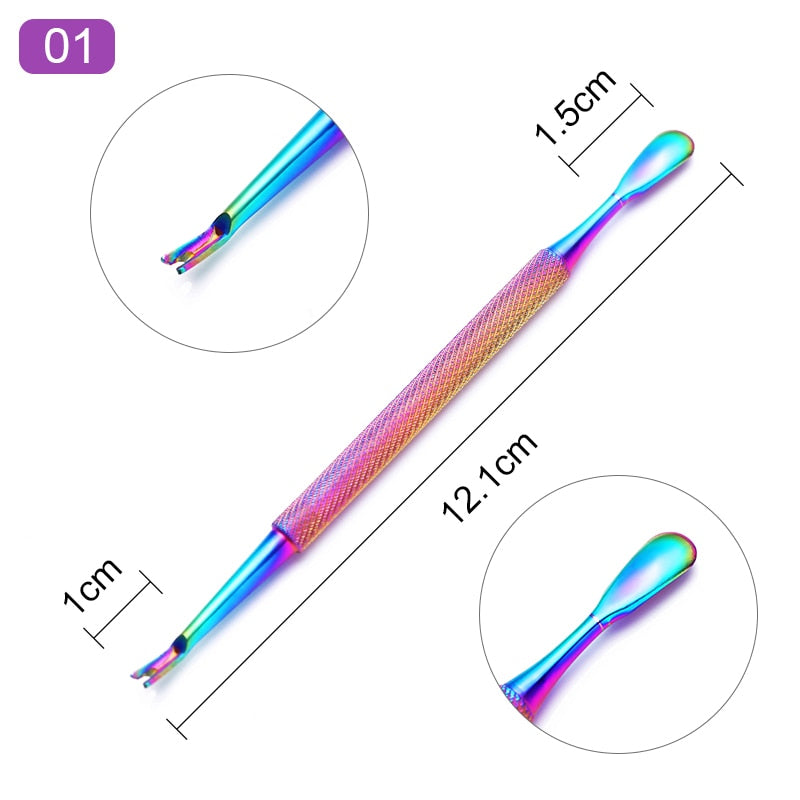 1 pièces de nettoyant pour ongles à Double extrémité