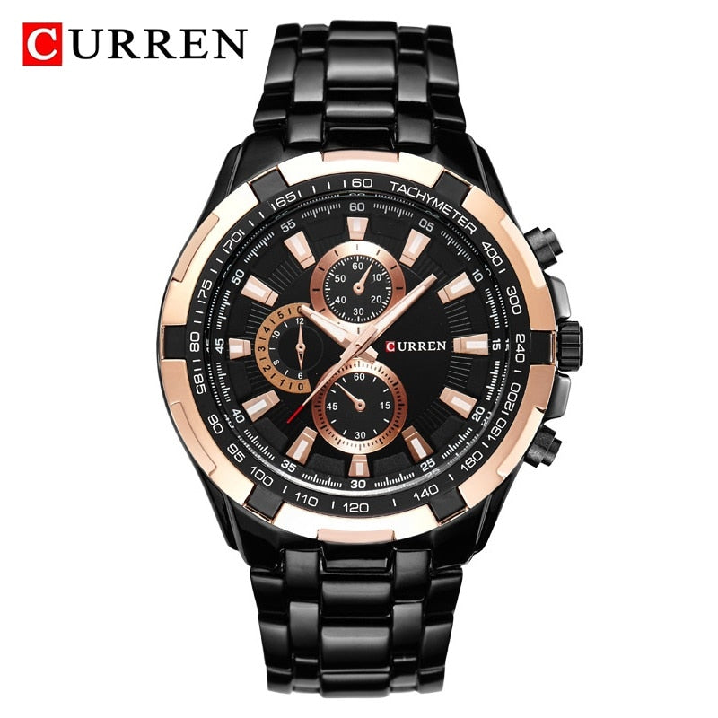 CURREN 8023 Montre à Quartz Homme Étanche