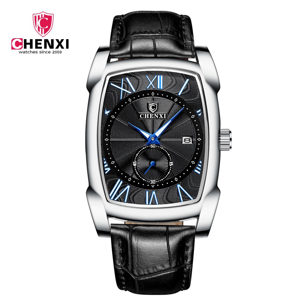 Luxury Retro Men Square Watches CHENXI