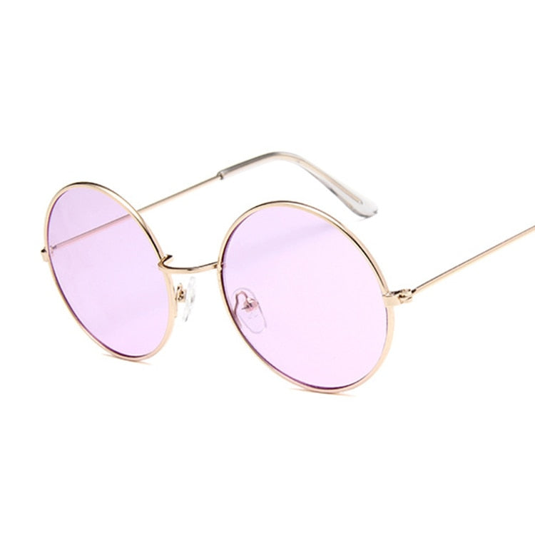 2019 Retro Round Pink Sunglasses Woman