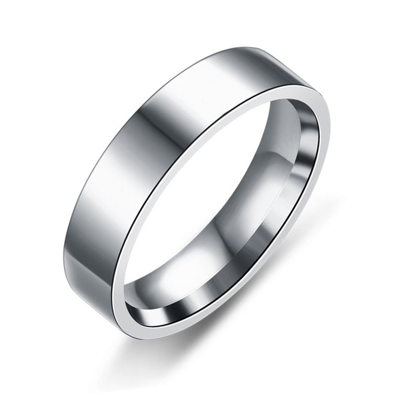 Trendy Stainless Steel Black Rings