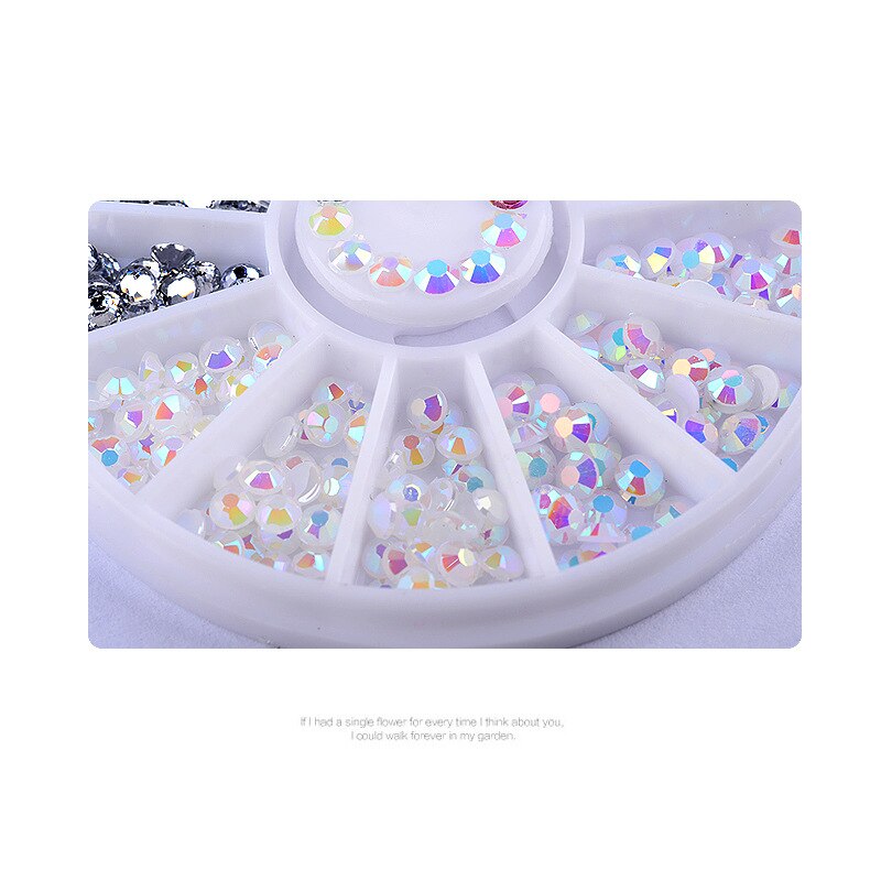 1 Box Colorful 3D Jelly AB Acrylic Wheel Nail