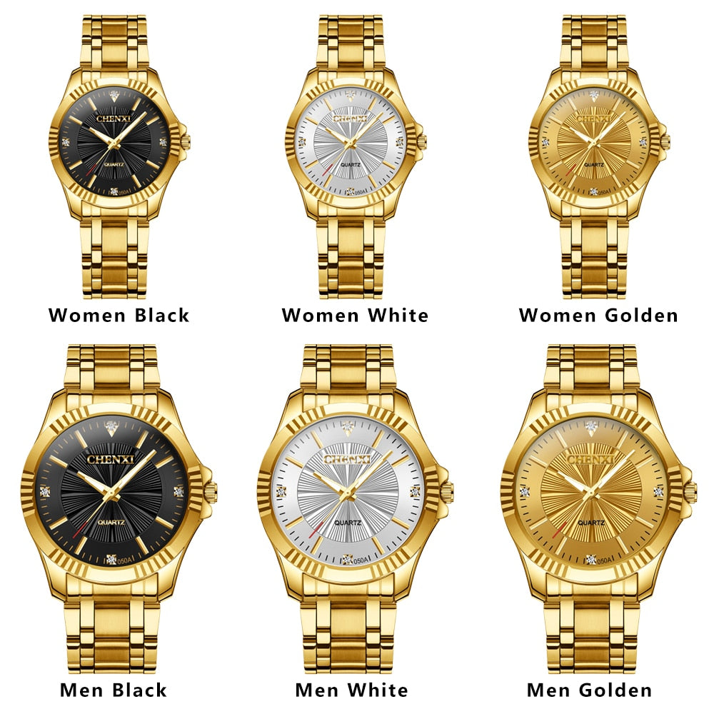 CHENXI Creative Golden Montre pour homme et femme