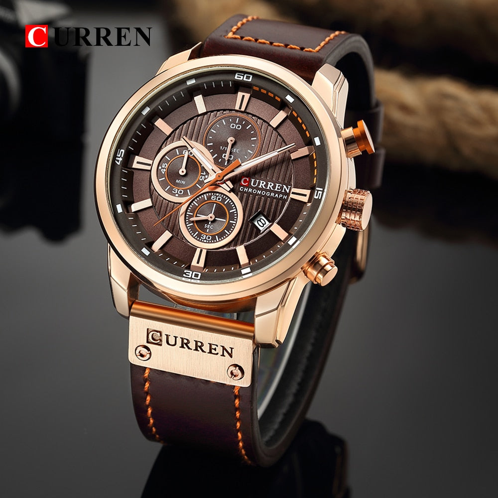 CURREN Mode Date Quartz Hommes