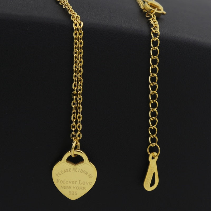 Fashion Luxury Famous Brand Love  Necklace