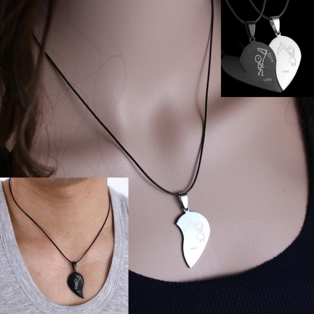 Couples Jewelry Broken Heart Necklaces