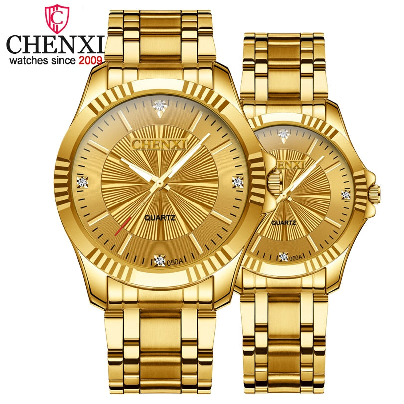 CHENXI Creative Golden Montre pour homme et femme