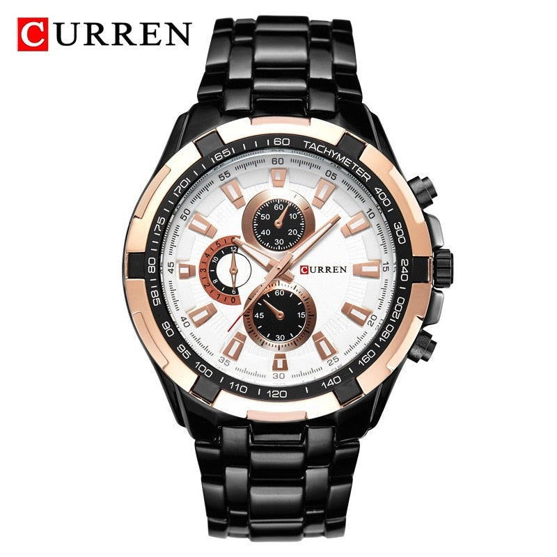 CURREN 8023 Montre à Quartz Homme Étanche