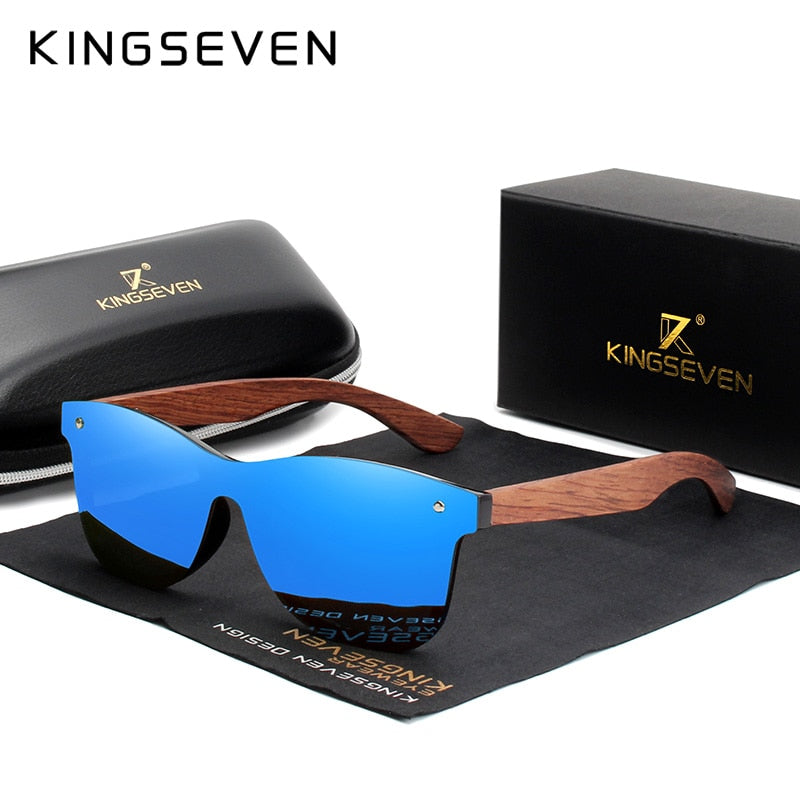 KINGSEVEN Natural Wooden Sunglasses Men