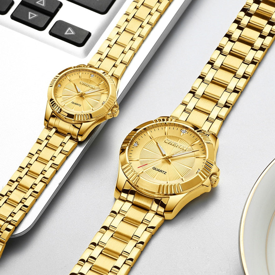 CHENXI Creative Golden Montre pour homme et femme