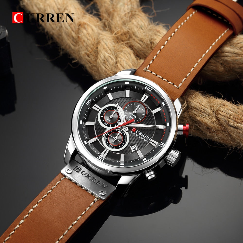 CURREN Mode Date Quartz Hommes