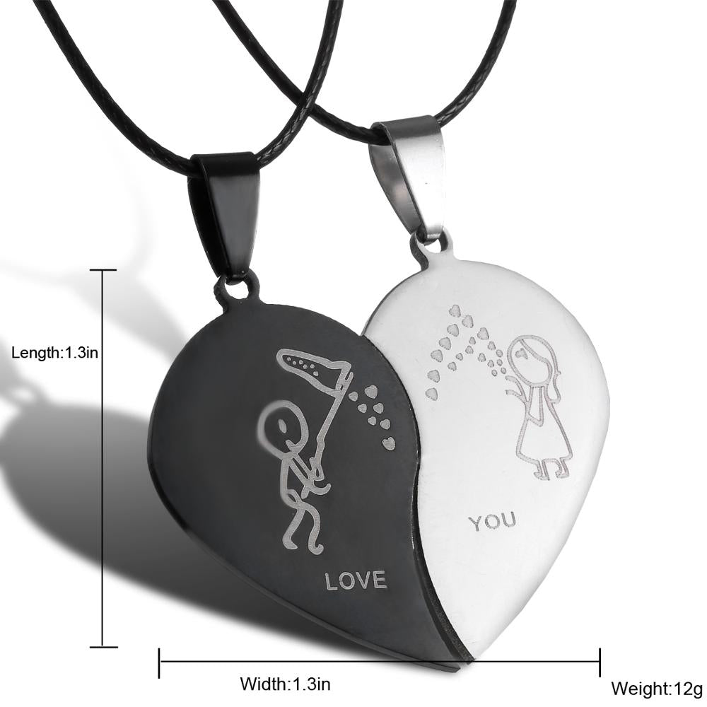 Couples Jewelry Broken Heart Necklaces