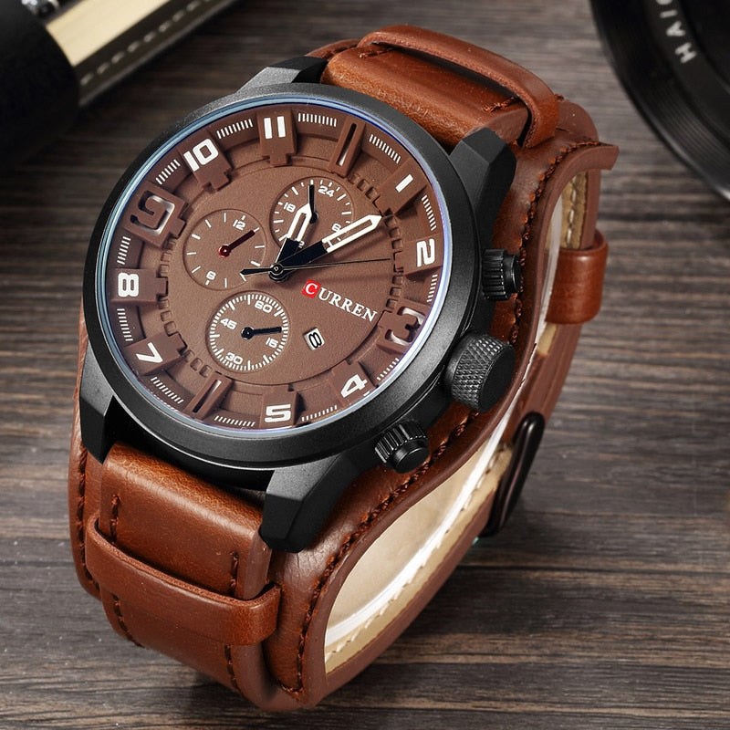 CURREN Hommes Montres Top Marque De Luxe