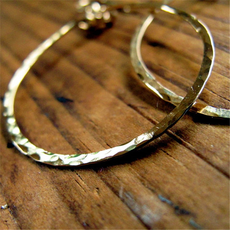 Hammered Hoop Earrings