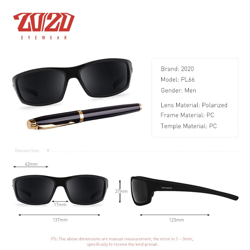 20/20 Optical New Polarized Sunglasses Men