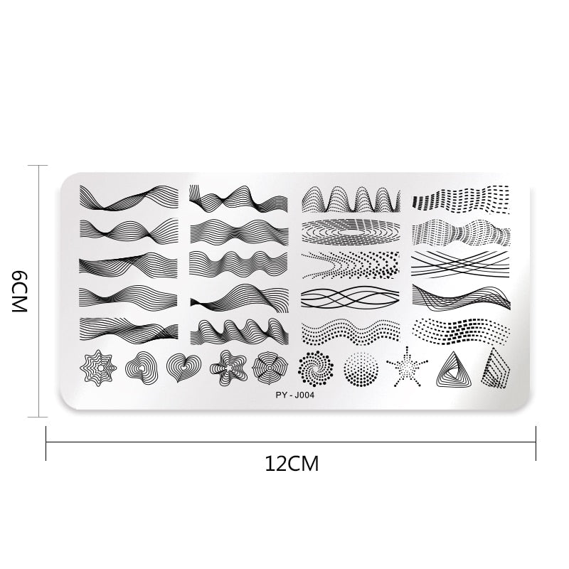 PICT YOU 12*6cm Nail Art Templates Stamping Plate Design Flower Animal Glass Temperature Lace Stamp Templates Plates Image