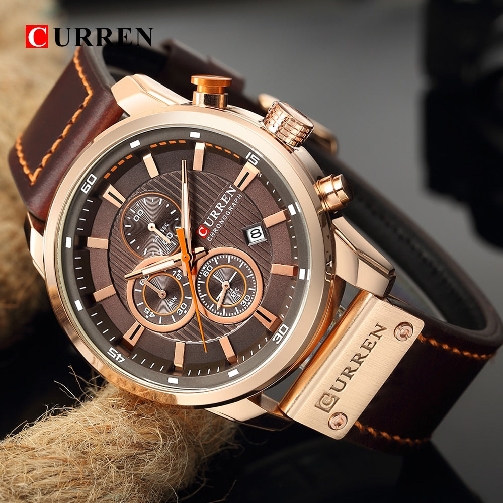 CURREN Mode Date Quartz Hommes