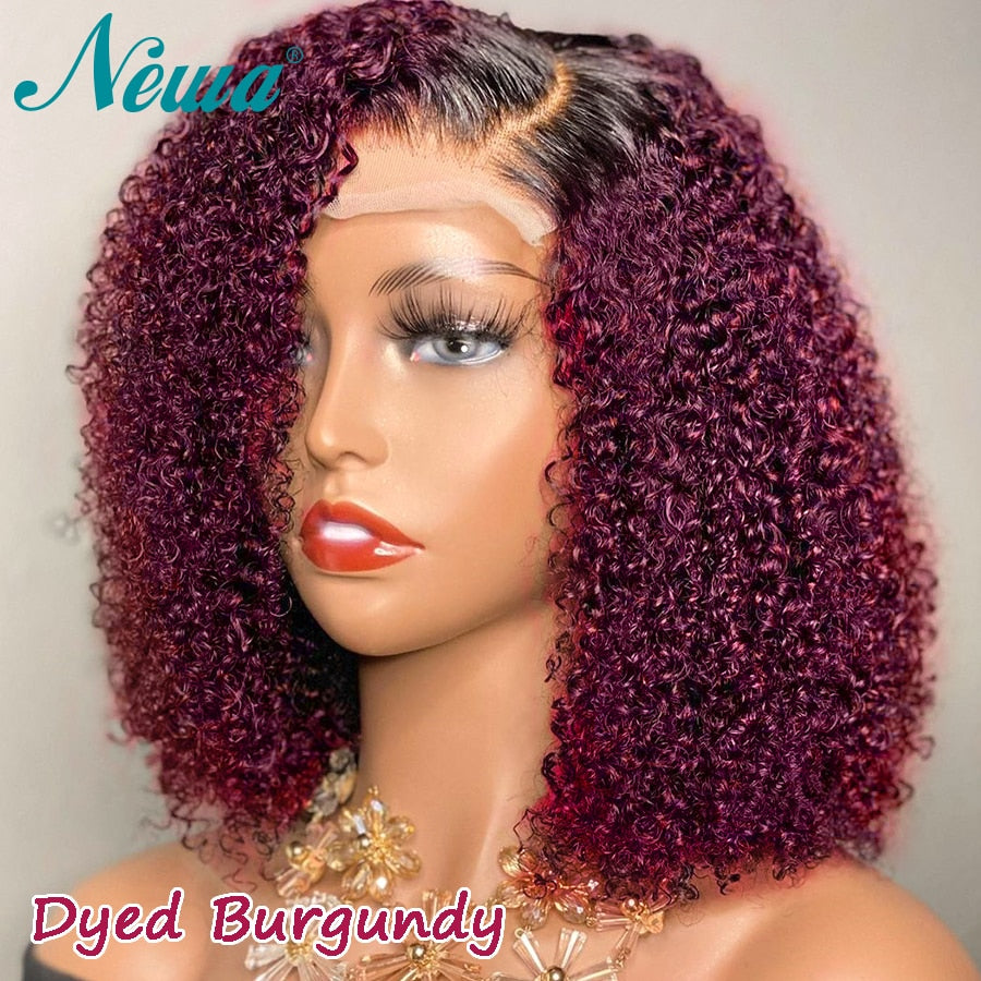 10A Newa Short Bob Wig Ombre Curly Lace Front