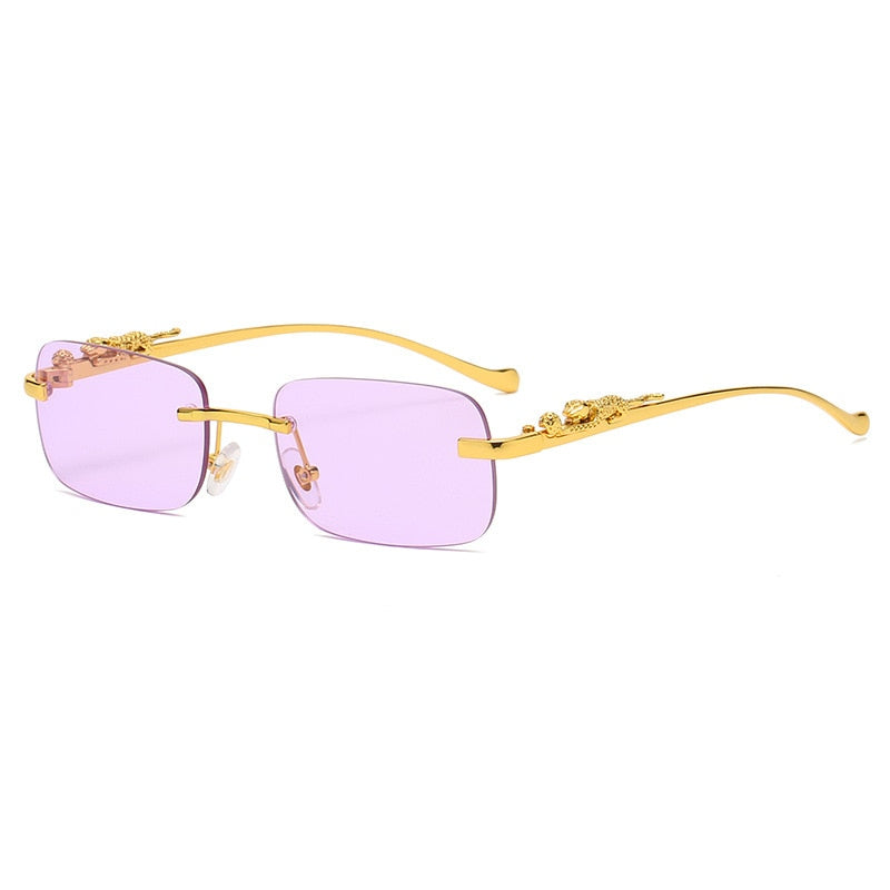 Fashion Vintage Rimless Square Sunglasses