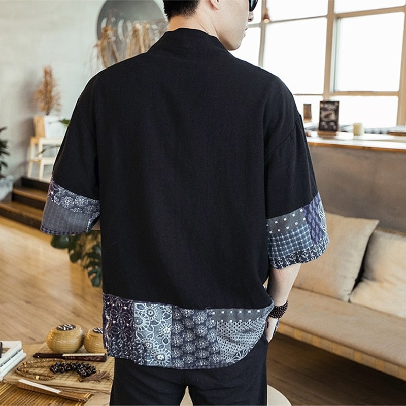 Japanese Men Cardigan Kimono