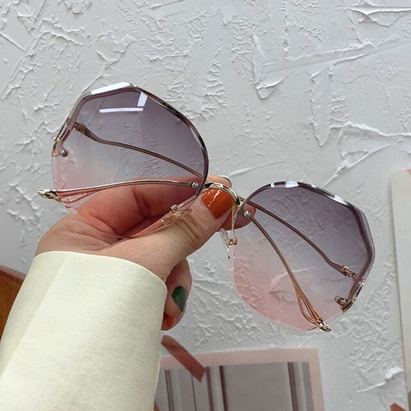 Irregular Round Sunglasses Women