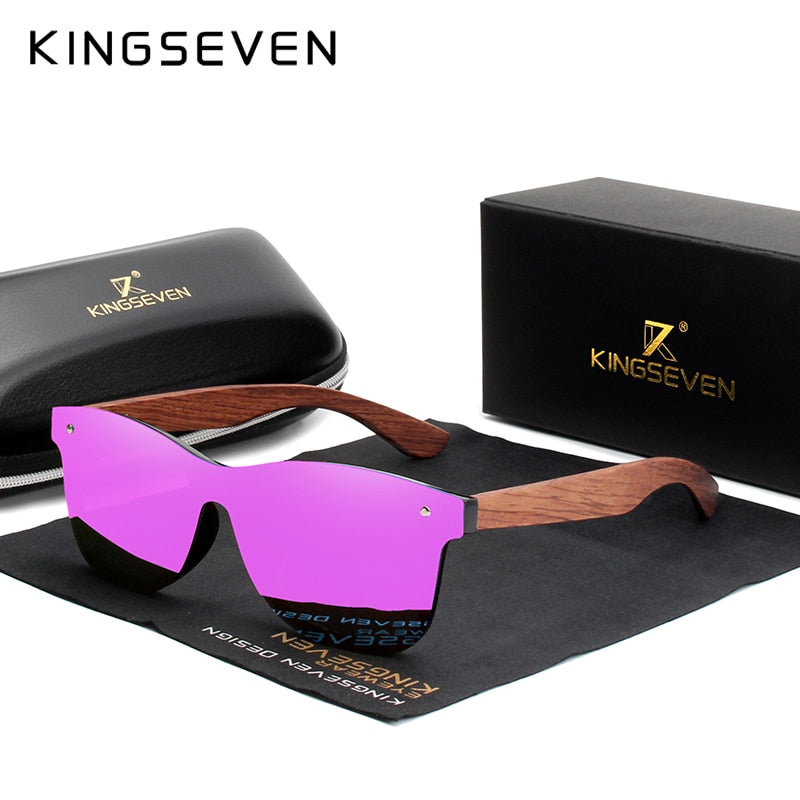 KINGSEVEN Natural Wooden Sunglasses Men