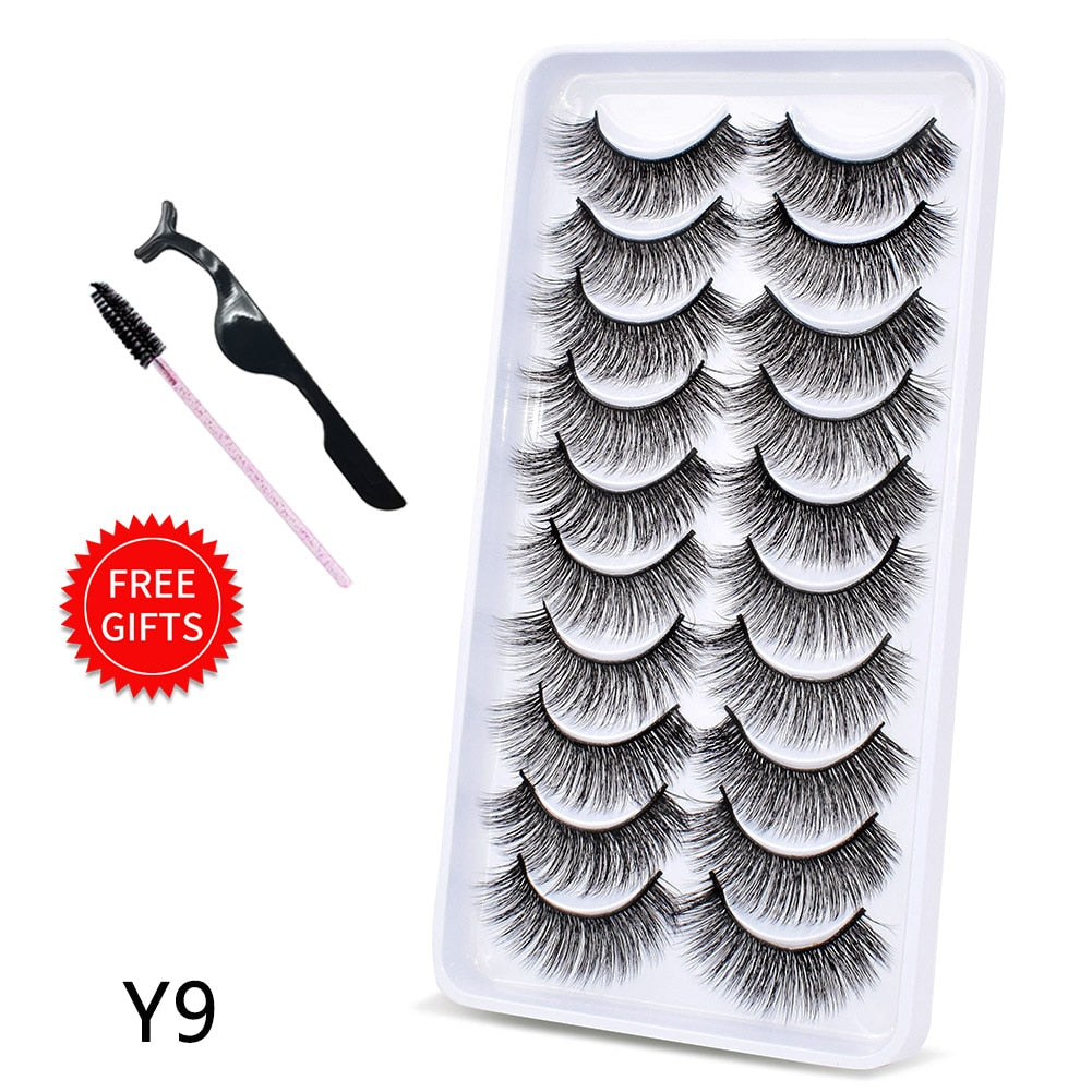 5/10Pairs 3D Mink Lashes Natural Eyelashes