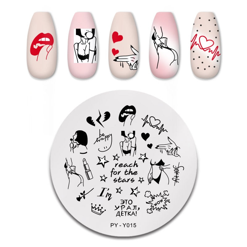 PICT YOU 12*6 cm Nail Art Modèles Estampage Plaque Conception Fleur Animal Verre Température Dentelle Timbre Modèles Plaques Image