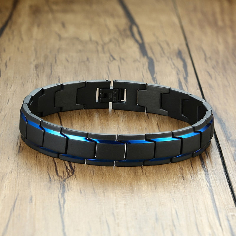 Vnox 12mm Bracelet Homme Acier Inoxydable