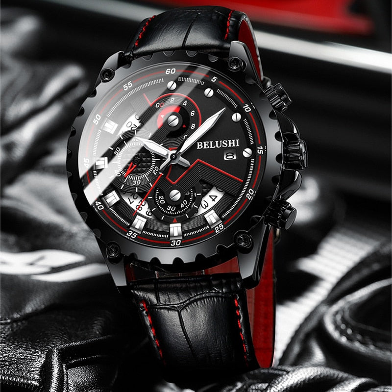 BELUSHI Montres Homme Acier Inoxydable