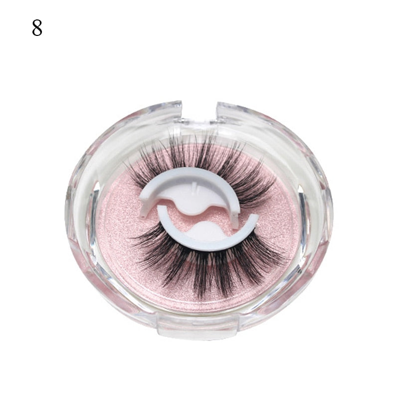 1Pair Reusable Self-adhesive False Eyelashes