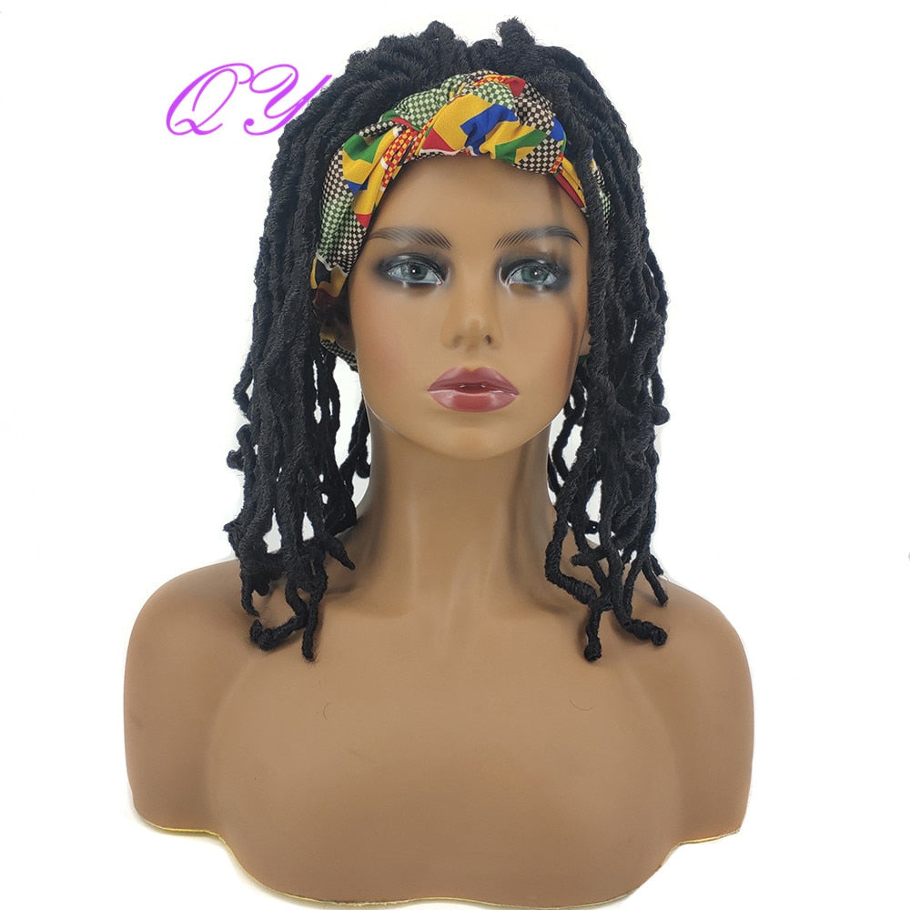 QY Hair Big Afro Kinky Curly Headband Wigs