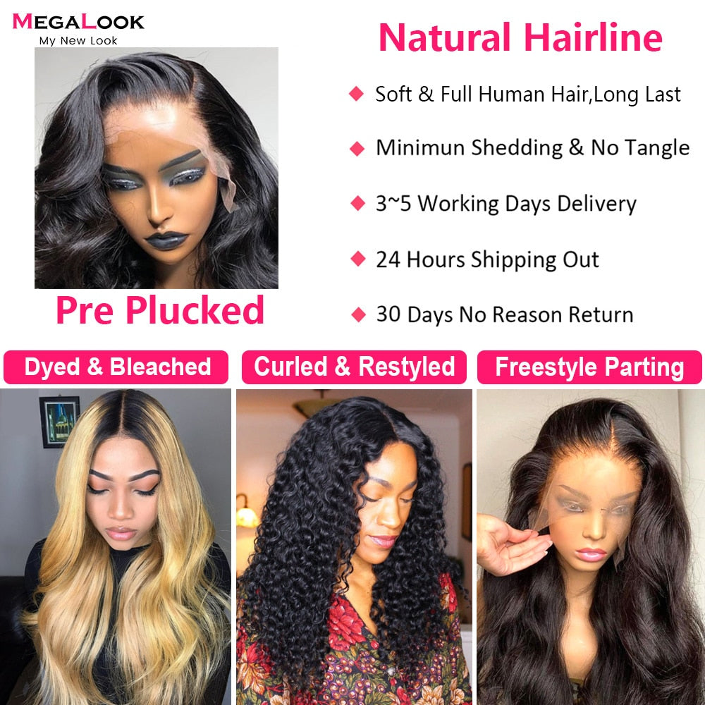 Lace Front Human Hair Wigs Brazilian