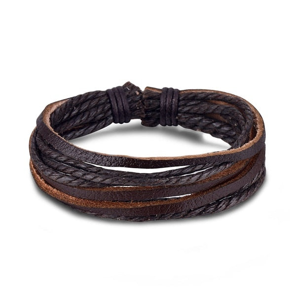 IFMIA Bracelets de perles noires vintage pour hommes