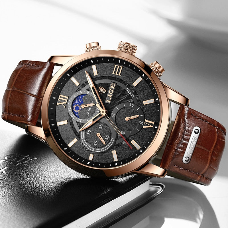 2022 New Mens Watches LIGE Top Brand Luxury