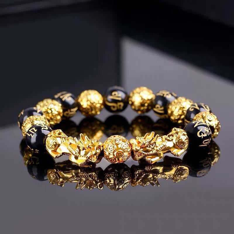 Bracelet Feng Shui Obsidienne Pierre Perles