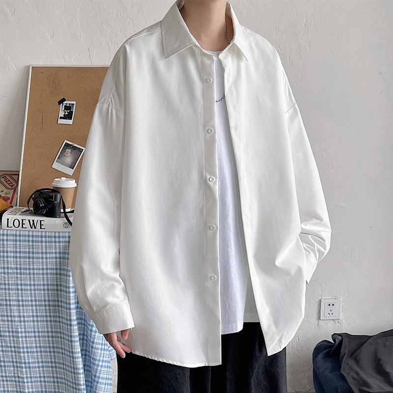 LAPPSTER Men Korean Oversized Shirt