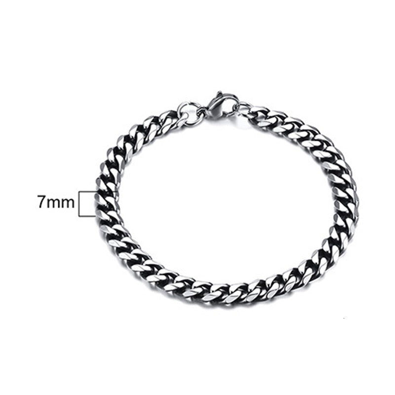 Curb Cuban Link Chain Bracelet