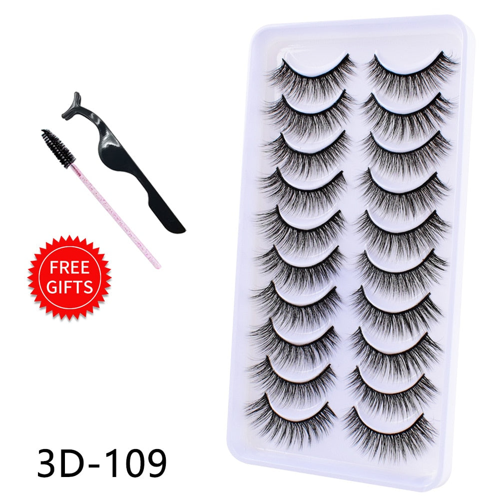 5/10Pairs 3D Mink Lashes Natural Eyelashes