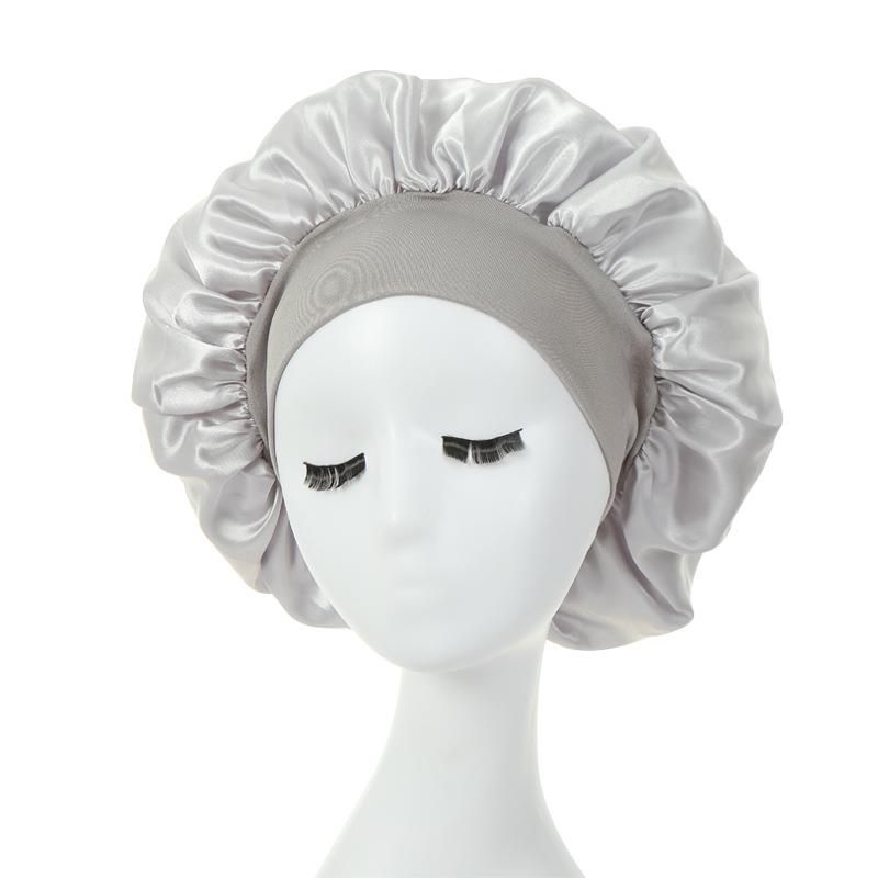 Women Night Sleep Hair Caps Silky Bonnet