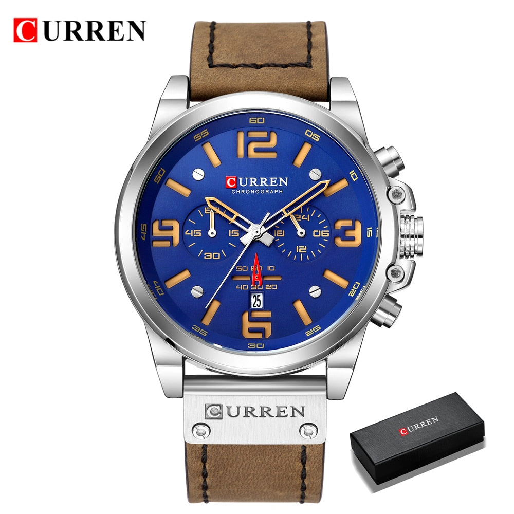 CURREN Montres Homme Top Marque de Luxe