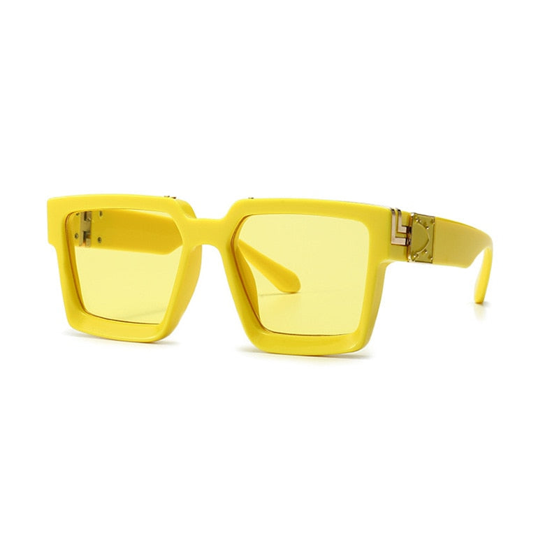 SHAUNA Retro Square Sunglasses