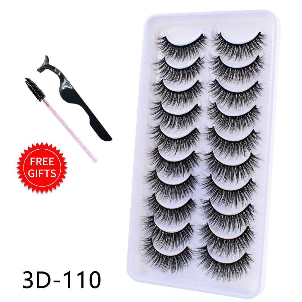 5/10Pairs 3D Mink Lashes Natural Eyelashes