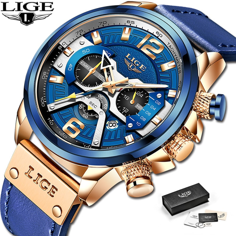 2022 New Mens Watches LIGE Top Brand